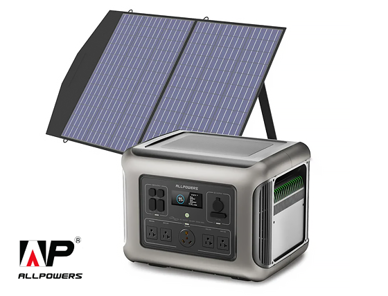 ALLPOWERS Solar Generator Kit 2500W (R2500 + SP027 100W Solar Panel)